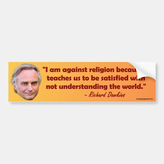 Pegatina Para Coche Cita de Richard Dawkins (Frente)
