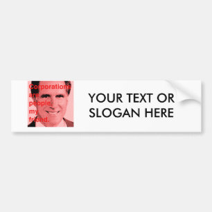 Pegatina Para Coche Cita de Romney - las sociedades son gente, mi