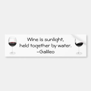 Pegatina Para Coche Cita del vino de Galileo