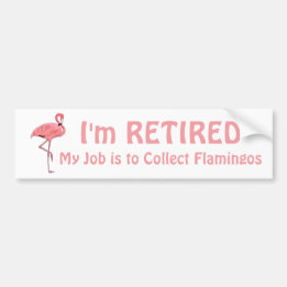 Pegatina Para Coche Cita Divertida de Jubilación Flamingo de Césped