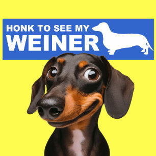 Pegatina Para Coche Cita divertida de Weiner Dog (Dachshund)