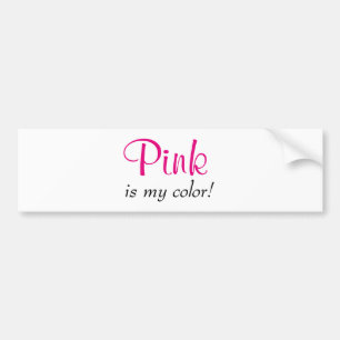 Pegatina Para Coche Cita Rosa Femenina Es Mi Color