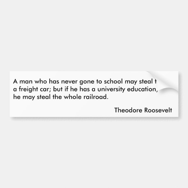Pegatina Para Coche Citas 1 de Theodore Roosevelt (Frente)