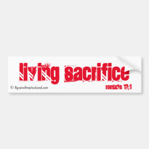 Pegatina Para Coche Citas bíblicas de Sacrificio Vivo