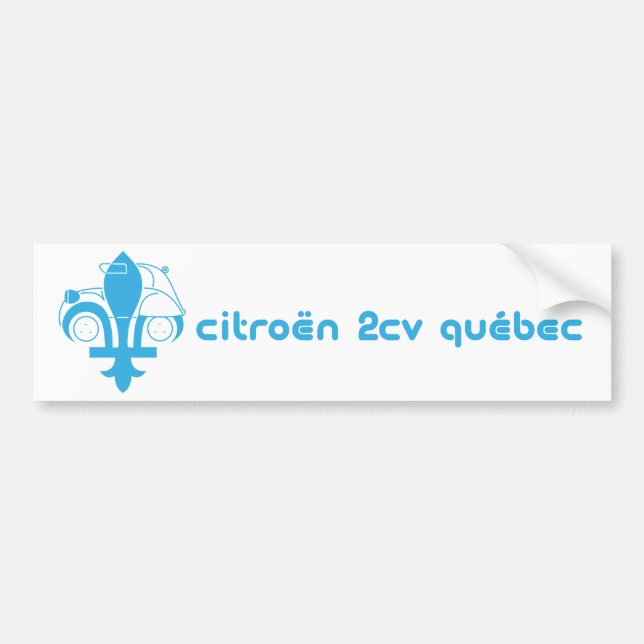 Pegatina Para Coche Citroën 2cv Quebec autoadhesivo (Frente)