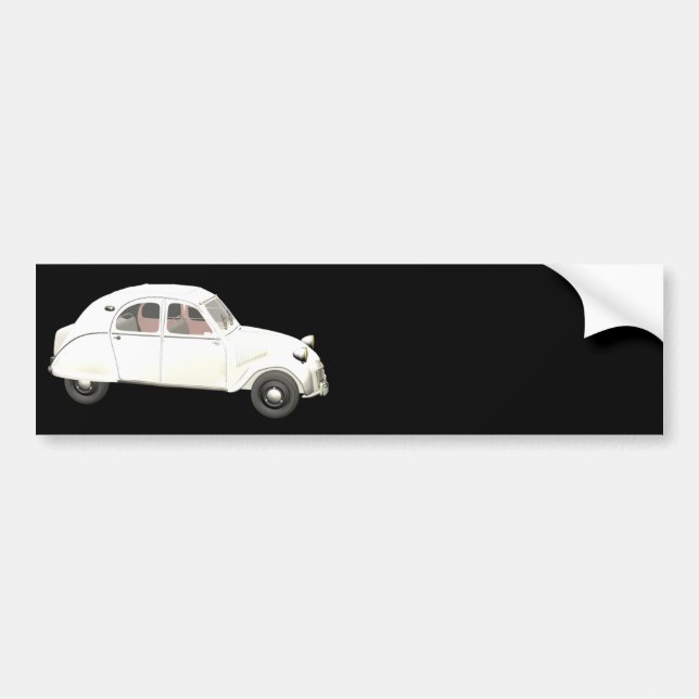 Pegatina Para Coche Citroen blanco 2CV (Frente)