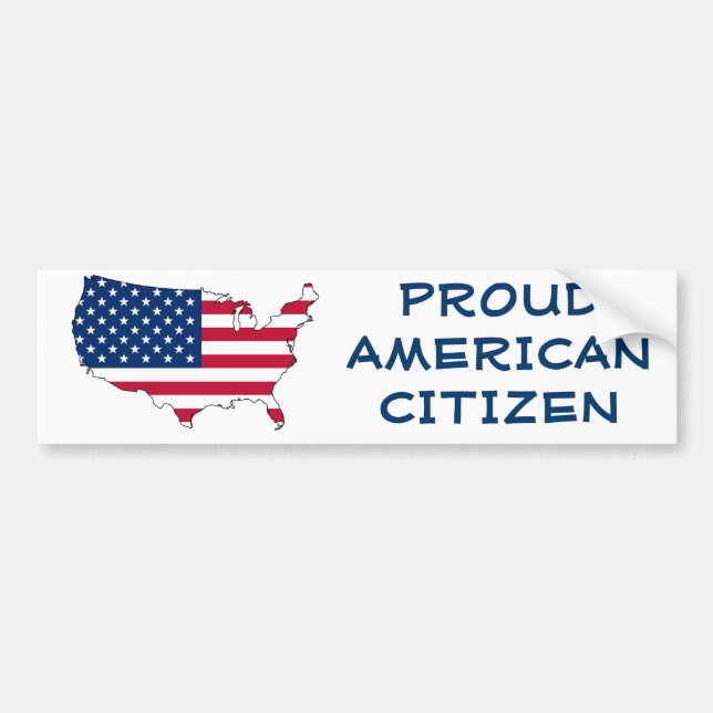 Pegatina Para Coche Ciudadano americano orgulloso (Frente)