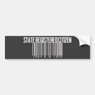 Pegatina Para Coche Ciudadano registrado estado