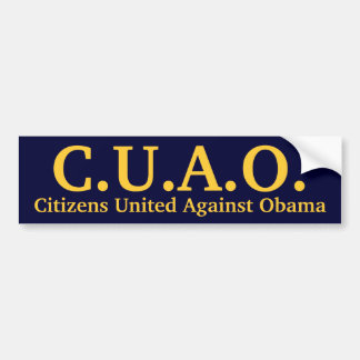 Pegatina Para Coche Ciudadanos unidos contra Obama