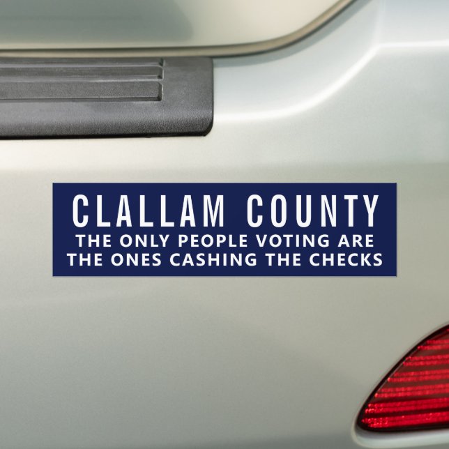 Pegatina Para Coche Clallam County Voting Humor Bumper Sticker (en coche)