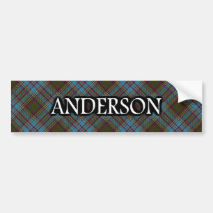 Pegatina Para Coche Clan Anderson Scottish Tartan Bumper Sticker
