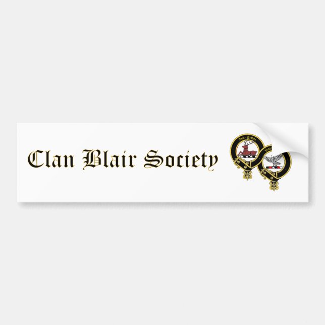 Pegatina Para Coche Clan Blair Society Bumper Sticker (Frente)