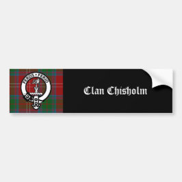 Pegatina Para Coche Clan Chisholm Tartan & Escudo Badge