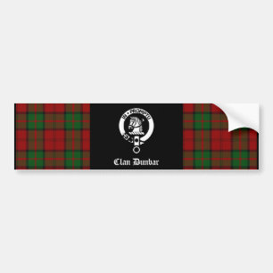 Pegatina Para Coche Clan Dunbar Tartan & Escudo Badge