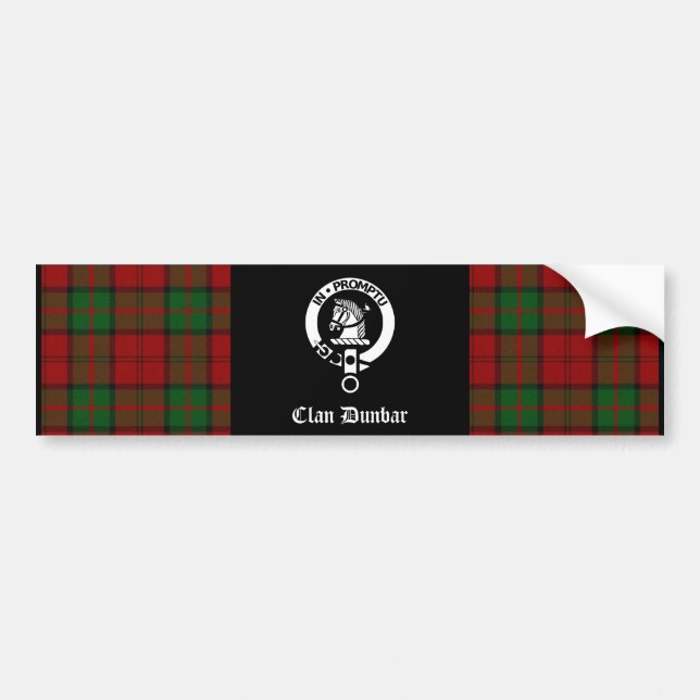Pegatina Para Coche Clan Dunbar Tartan & Escudo Badge (Frente)