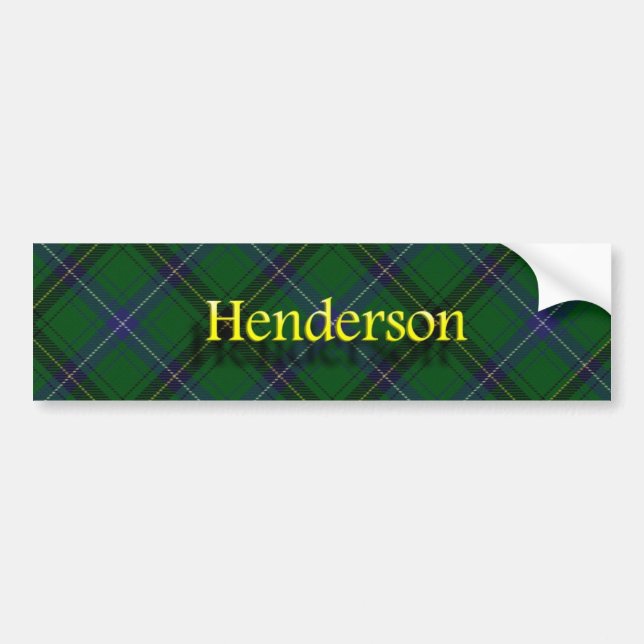 Pegatina Para Coche Clan Henderson Scottish Tartan (Frente)