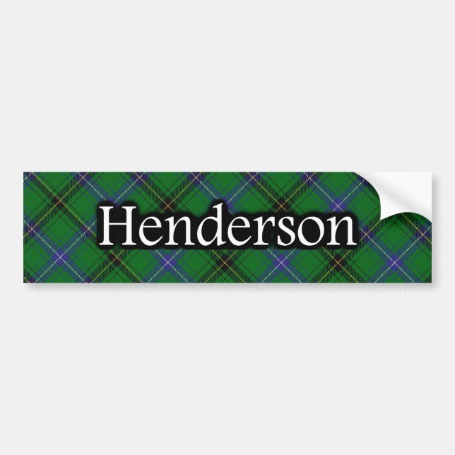 Pegatina Para Coche Clan Henderson Scottish Tartan Bumper Sticker (Frente)