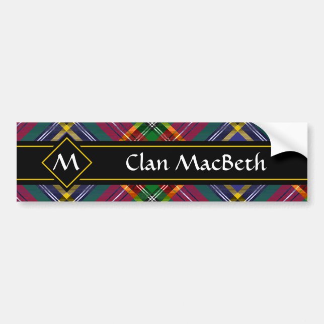 Pegatina Para Coche Clan MacBeth Tartan Bumper Sticker (Frente)