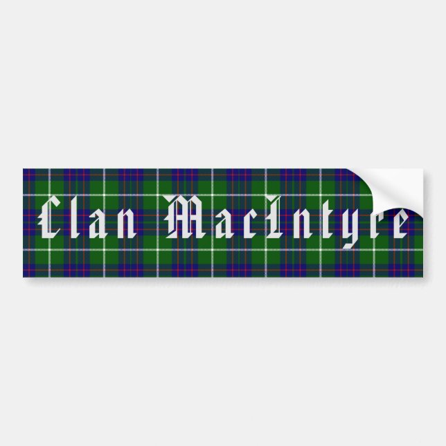 Pegatina Para Coche Clan MacIntyre Tartan Bumper Sticker (Frente)