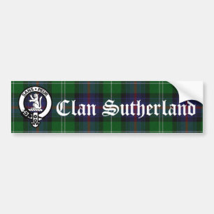 Pegatina Para Coche Clan Sutherland Escudo Badge & Tartán