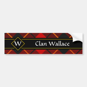 Pegatina Para Coche Clan Wallace Tartan Bumper Sticker