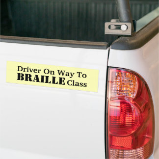 Pegatina Para Coche Clase Braille Humorística