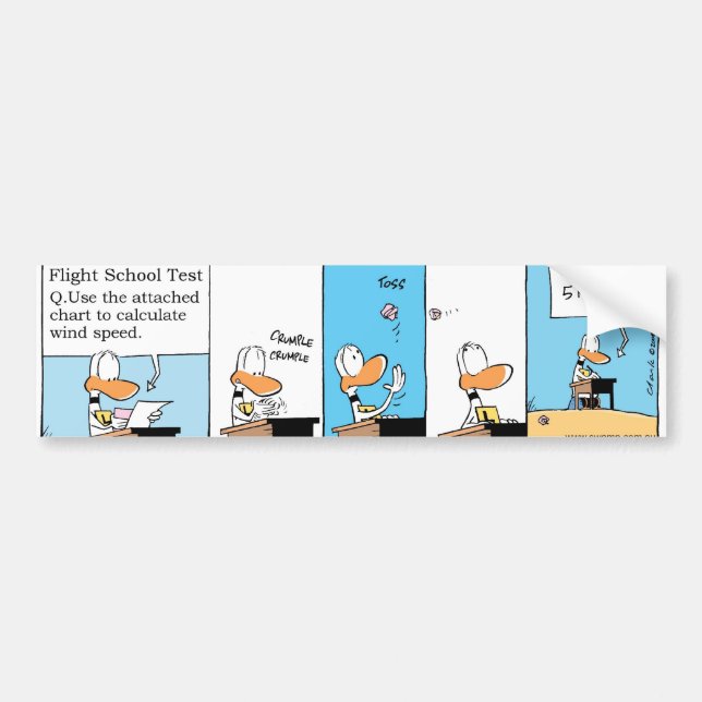 Pegatina Para Coche Clase de la teoría del vuelo del pato del tilín (Frente)