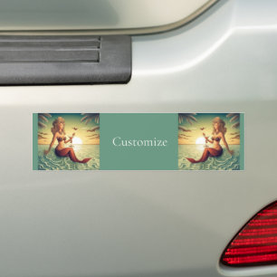 Pegatina Para Coche Clásica Martini Mermaid Thunder_Cove