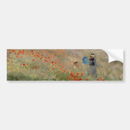 Pegatina Para Coche Claude Monet - Campo de amapola