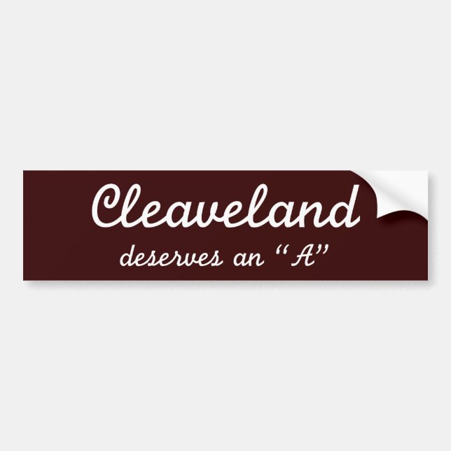 Pegatina Para Coche Cleaveland merece una "A " (Frente)