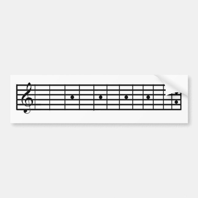 Pegatina Para Coche Clef de Fretboard (Frente)