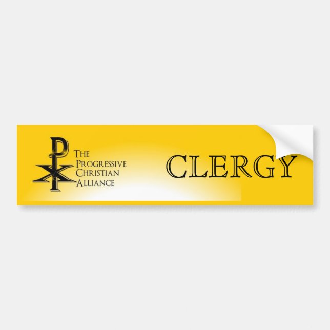 Pegatina Para Coche Clero Bumpersticker del PCA (Frente)