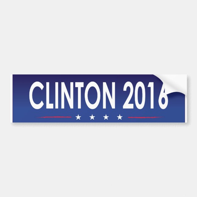 Pegatina Para Coche Clinton 2016 (Frente)