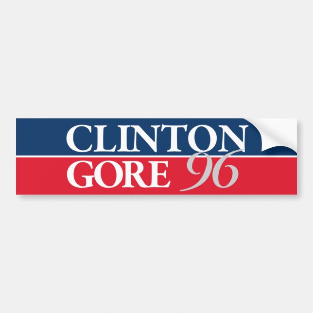 Pegatina Para Coche Clinton Gore 1996 Clinton 96 (Frente)
