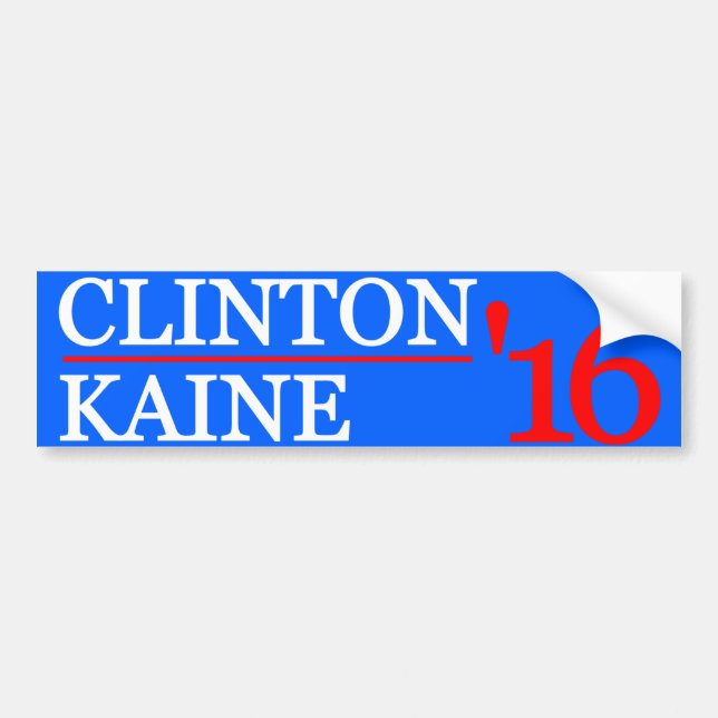 Pegatina Para Coche Clinton Kaine 2016 (Frente)