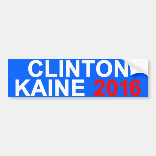Pegatina Para Coche Clinton Kaine 2016 (Frente)
