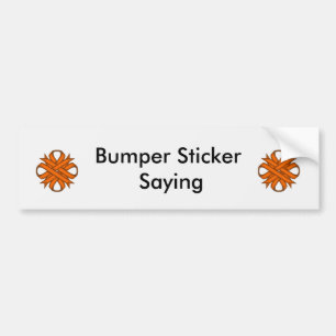 Pegatina Para Coche Clover Ribbon naranja por Kenneth Yoncich