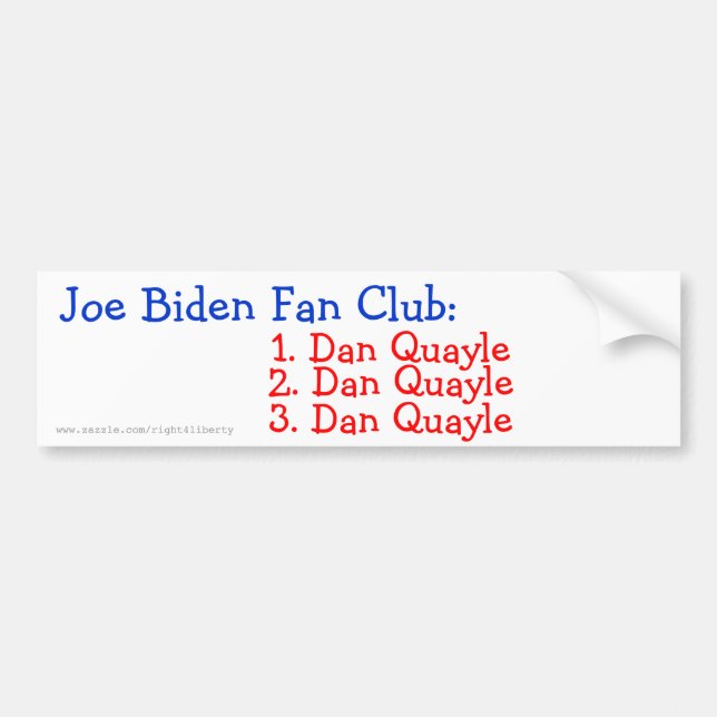 Pegatina Para Coche Club de fans de Joe Biden: (Frente)
