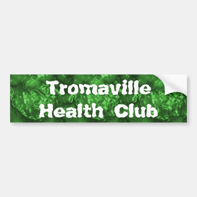 Pegatina Para Coche Club de salud de Tromaville (Frente)