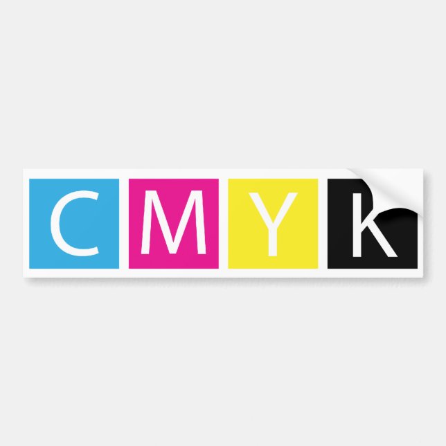 Pegatina Para Coche CMYK preprensan colores (Frente)