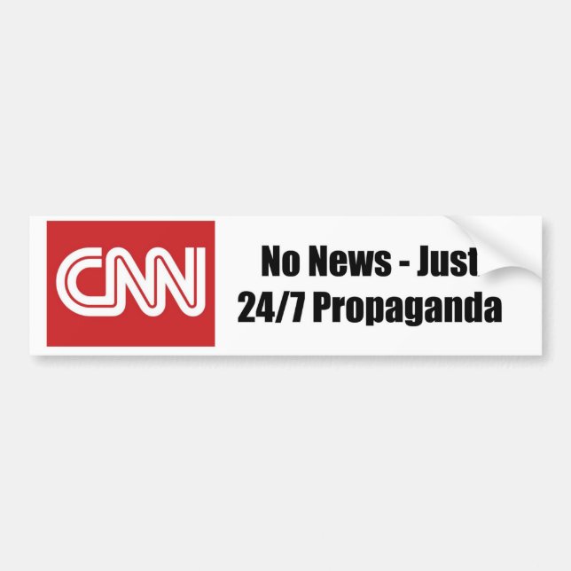 Pegatina Para Coche CNN - No hay noticias - solo propaganda 24/7 (Frente)