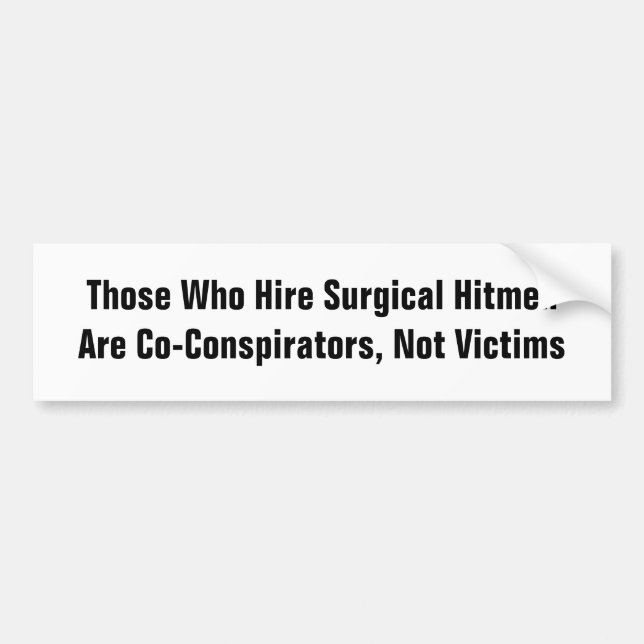 Pegatina Para Coche Co-Conspiradores, no víctimas (Frente)