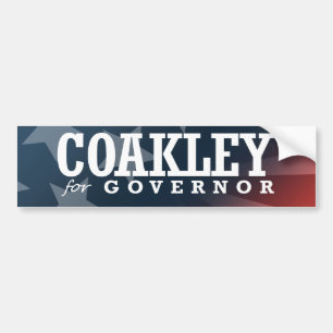 PEGATINA PARA COCHE COAKLEY PARA EL GOBERNADOR 2014