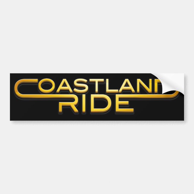 Pegatina Para Coche Coastland Ride - Name logo (Frente)