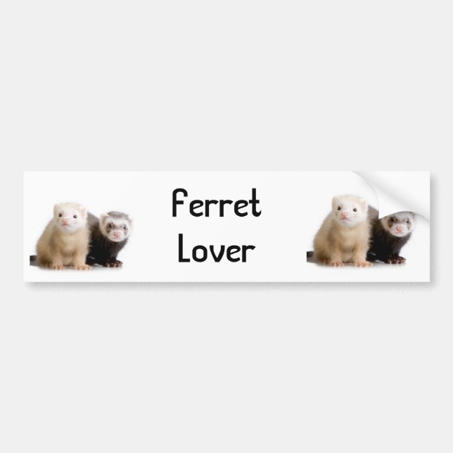 Pegatina Para Coche Coche Bumpersticker del amante del hurón (Frente)