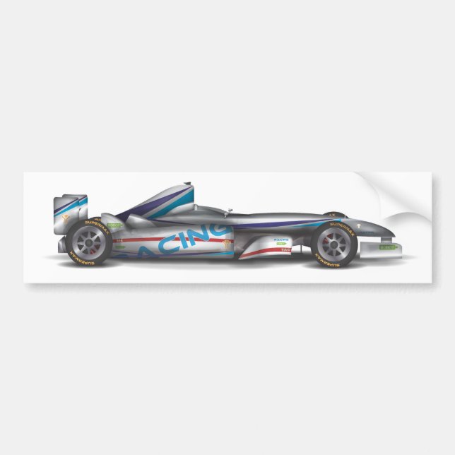 Pegatina Para Coche Coche de Carreras (Frente)