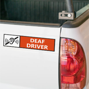 Pegatina Para Coche Coche de discapacidad para conductor sordo con dif