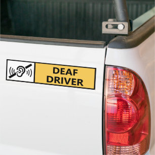 Pegatina Para Coche Coche de discapacidad para conductor sordo con dif