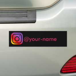 Pegatina Para Coche coche de instagram rosa personalizado