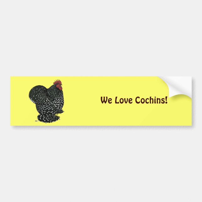 Pegatina Para Coche Cochin:  Copia moteada negra (Frente)